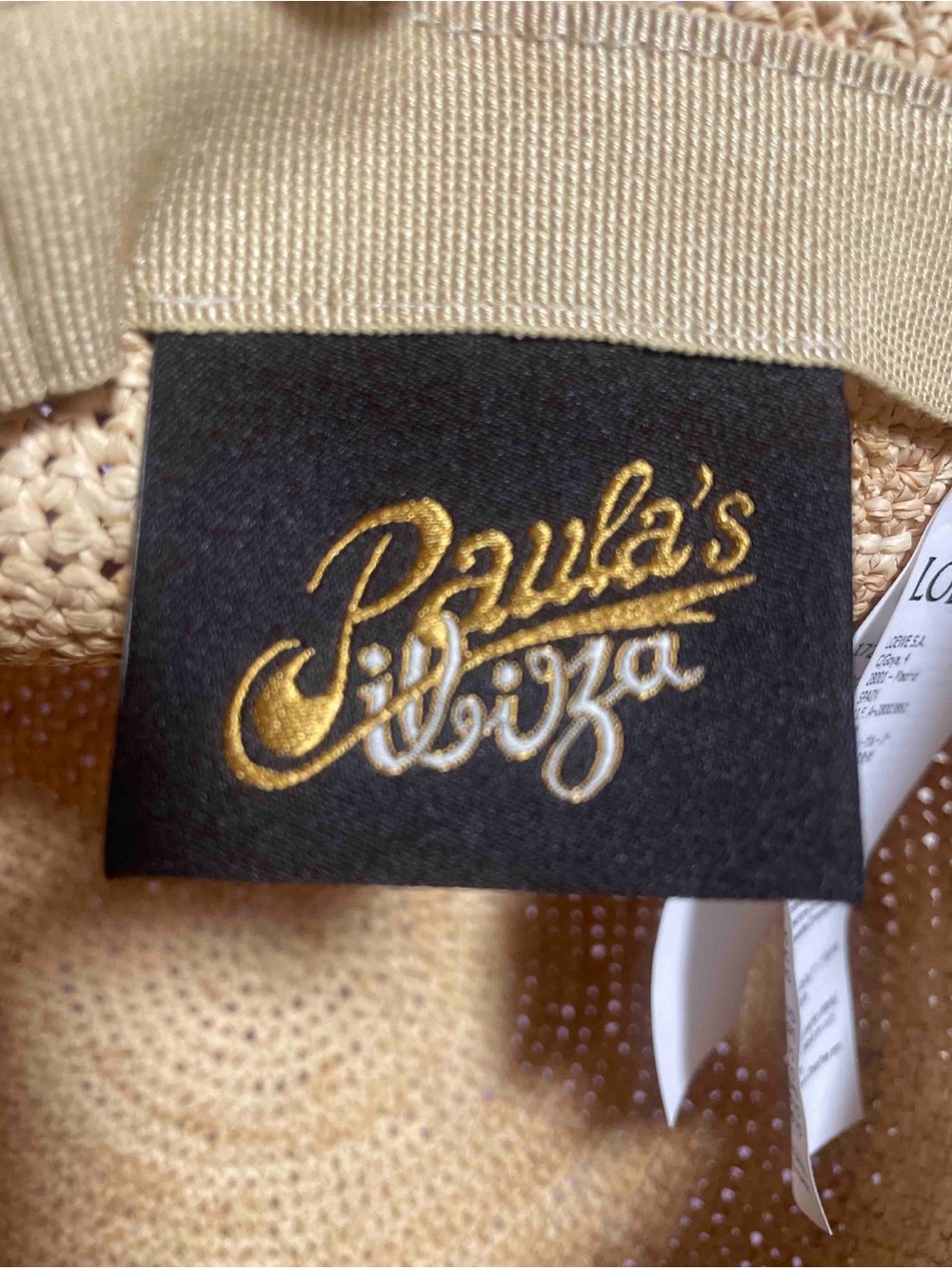 Loewe Straw Hat Size 57  Bucket hat in raffia and calfskin  Summer Hat Authentic - Picture 9 of 9